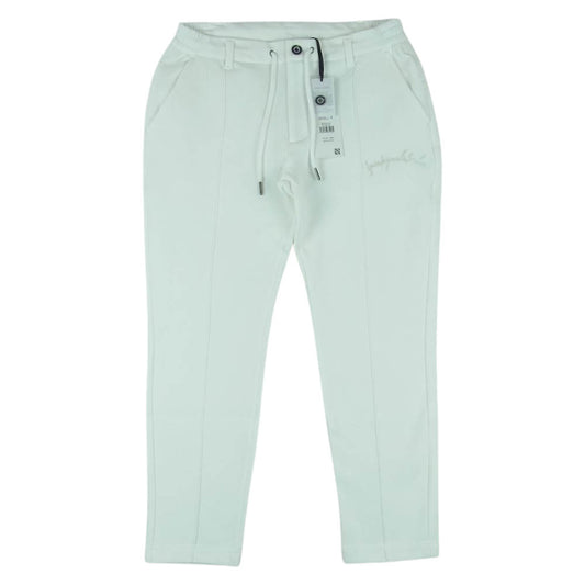 1piu1uguale3 ウノピュウノウグァーレトレ usb-22099w RELAX リラックス ポンチジャージ素材 グラデーションロゴ スウェット スラックス パンツ ホワイト系 L【美品】【中古】