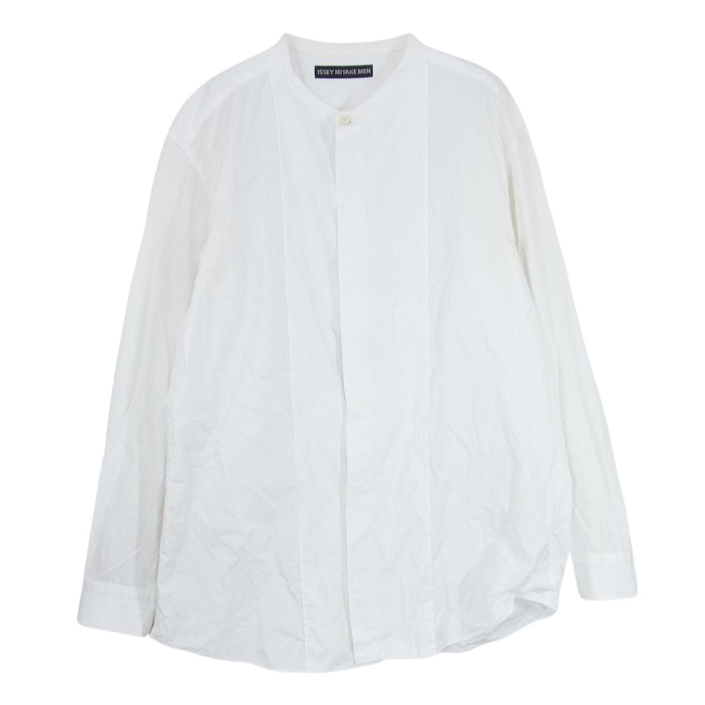 ISSEY MIYAKE イッセイミヤケ MF63FJ026 MEN メン ノーカラー 長袖 ドレスシャツ ホワイト系 3【中古】