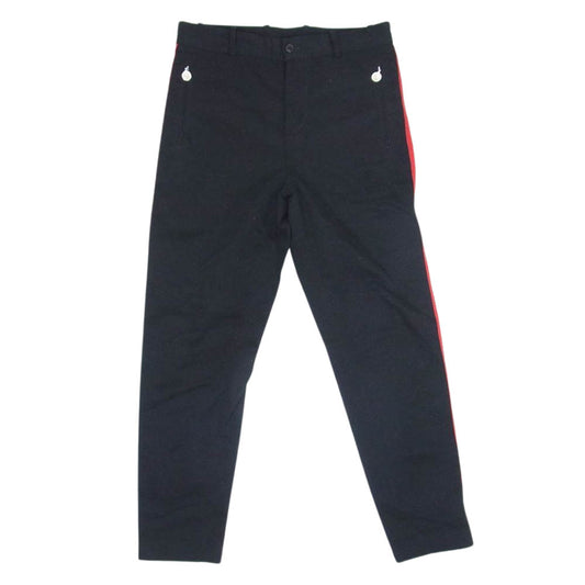 MONCLER モンクレール PANTALONⅠ パンタロン サイドライン チノ トラックパンツ ブラック系 46【中古】