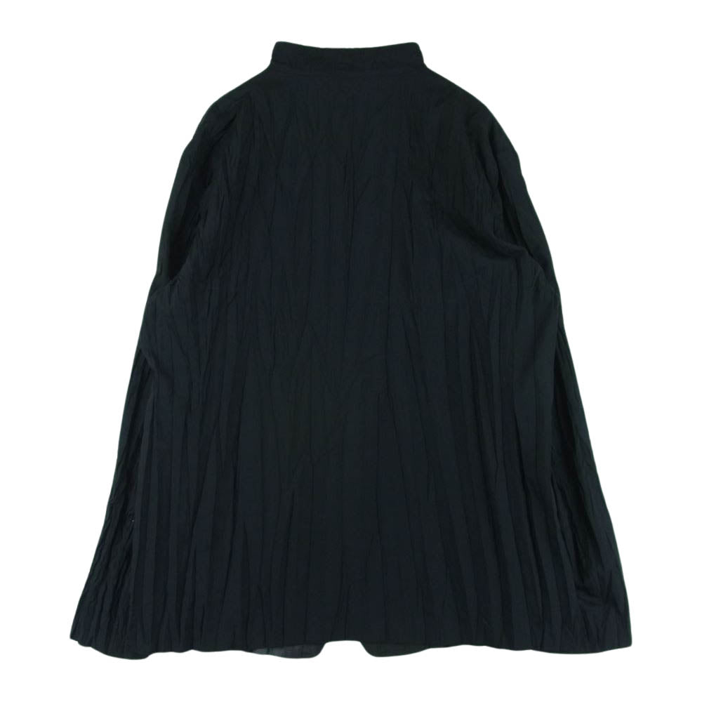ISSEY MIYAKE イッセイミヤケ ME63FD214 MEN メン プリーツ加工 スタンドカラー リバーシブル タイダイ 長袖 シャツ ジャケット ブラック系 グレー系 3【中古】