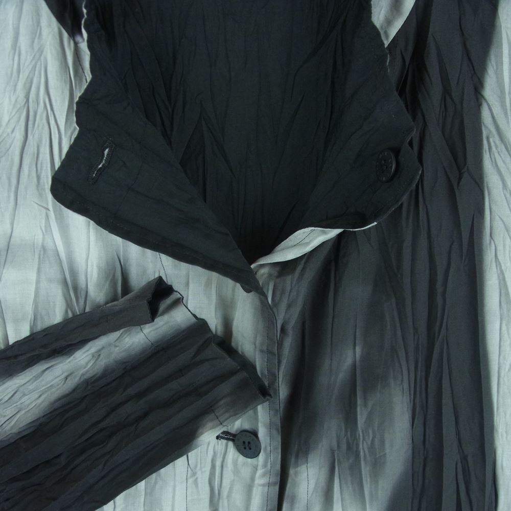 ISSEY MIYAKE イッセイミヤケ ME63FD214 MEN メン プリーツ加工 スタンドカラー リバーシブル タイダイ 長袖 シャツ ジャケット ブラック系 グレー系 3【中古】