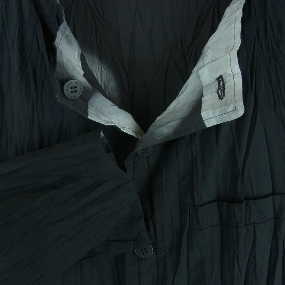 ISSEY MIYAKE イッセイミヤケ ME63FD214 MEN メン プリーツ加工 スタンドカラー リバーシブル タイダイ 長袖 シャツ ジャケット ブラック系 グレー系 3【中古】