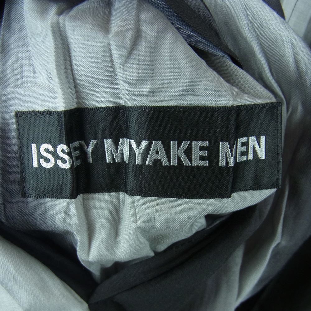 ISSEY MIYAKE イッセイミヤケ ME63FD214 MEN メン プリーツ加工 スタンドカラー リバーシブル タイダイ 長袖 シャツ ジャケット ブラック系 グレー系 3【中古】