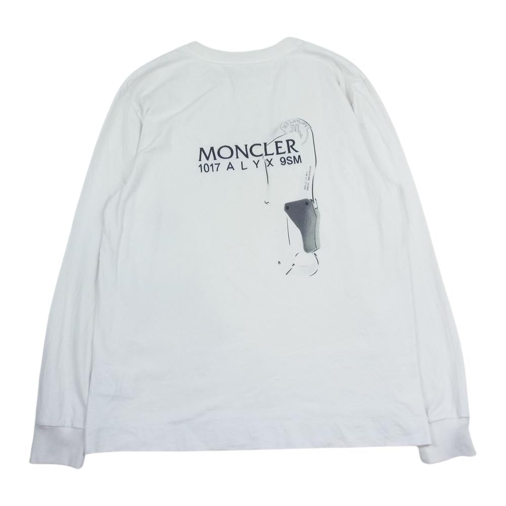 MONCLER モンクレール ALYX GENIUS M LUNGA ジーニアス アリクス ロゴプリント 長袖 Tシャツ ロンT ホワイト系 L【中古】