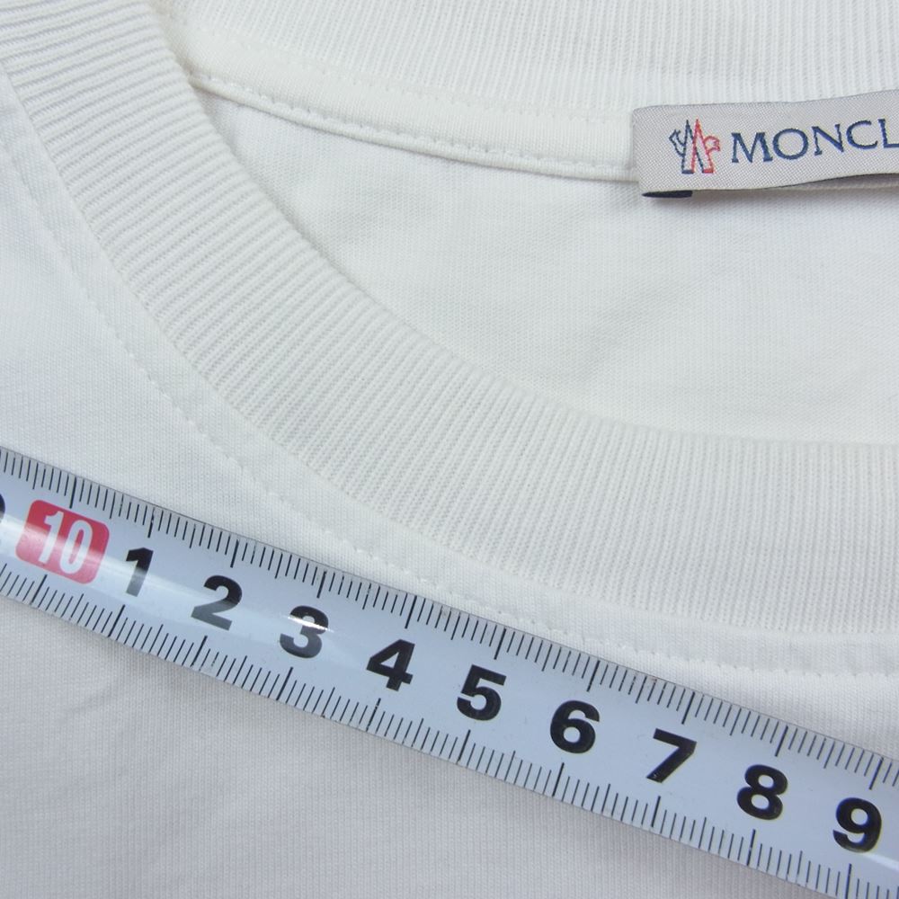 MONCLER モンクレール ALYX GENIUS M LUNGA ジーニアス アリクス ロゴプリント 長袖 Tシャツ ロンT ホワイト系 L【中古】