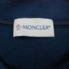 MONCLER モンクレール G20918G00020 MAGLIA マグリア ロゴ型押し クルーネック スウェット トレーナー ネイビー系 XL【中古】