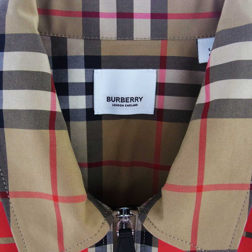BURBERRY バーバリー 22SS 8052446 ユニバーサルパスポート ハーフジップ プルオーバー ノバチェック 半袖 シャツ マルチカラー系 L【中古】