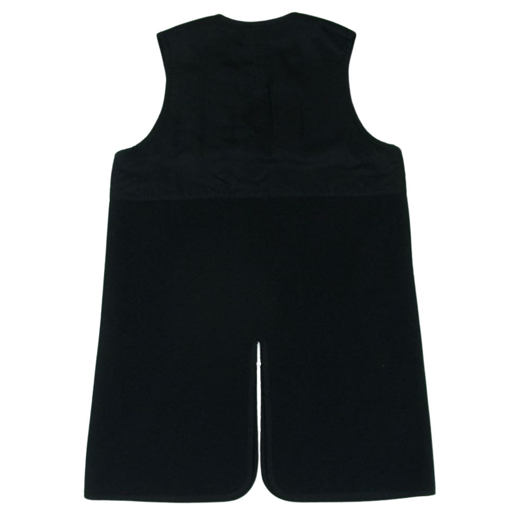 COMME des GARCONS HOMME DEUX コムデギャルソンオムドゥ 18AW DB-C003 異素材切替 ミリタリーライナー ジップアップ ロング ベスト ブラック系 M【中古】