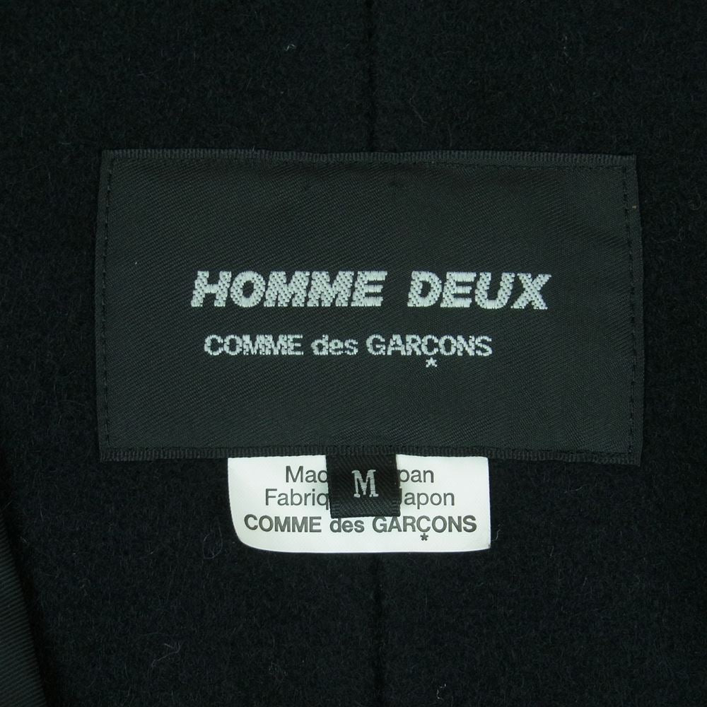 COMME des GARCONS HOMME DEUX コムデギャルソンオムドゥ 18AW DB-C003 異素材切替 ミリタリーライナー ジップアップ ロング ベスト ブラック系 M【中古】