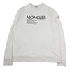 MONCLER モンクレール MAGLIA マグリア フロッキーロゴ クルーネック スウェット トレーナー オフホワイト系 XXL【中古】