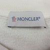 MONCLER モンクレール MAGLIA マグリア フロッキーロゴ クルーネック スウェット トレーナー オフホワイト系 XXL【中古】