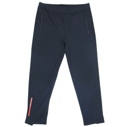 PRADA プラダ SJP305 リサイクル ダブルテクニカル ジャージー ジョガー パンツ ブラック系 L【中古】