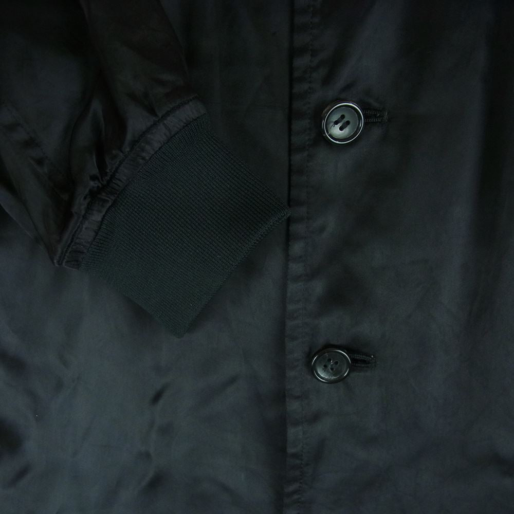 COMME des GARCONS HOMME PLUS コムデギャルソンオムプリュス 20SS PE-J087 バックプリント キュプラサテン スタッフ コート 日本製 ブラック系 S【中古】