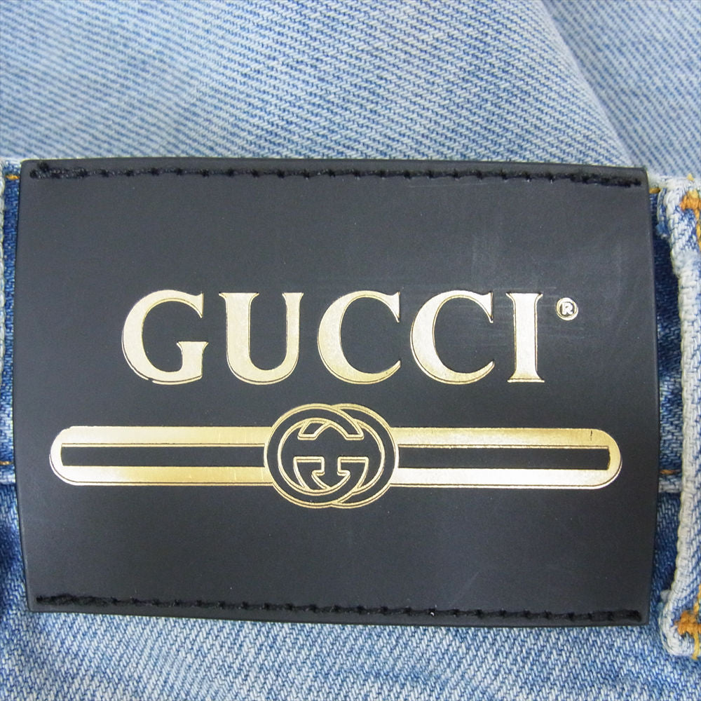 GUCCI グッチ 681289 ホースビットディテール付き クラシック テーパード デニムパンツ インディゴブルー系 32【中古】