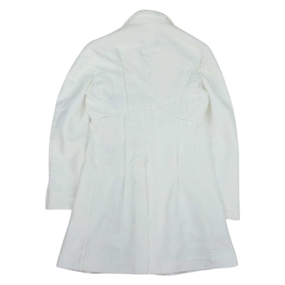 COMME des GARCONS HOMME PLUS コムデギャルソンオムプリュス 21SS PG-J031 製品加工 ポリエステル縮絨 ポリ縮 変形 ステッチ プリーツデザイン 1B テーラードジャケット ホワイト系 S【中古】