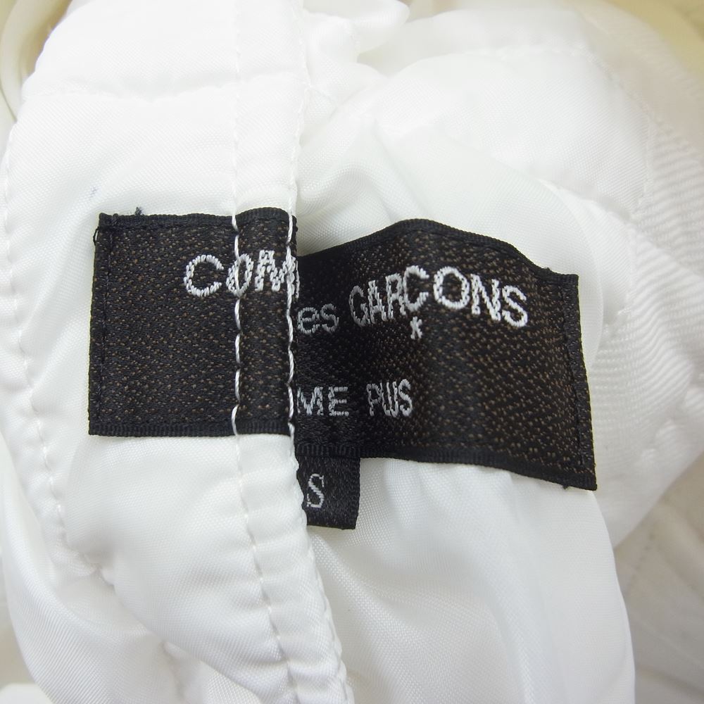 COMME des GARCONS HOMME PLUS コムデギャルソンオムプリュス 21SS PG-J031 製品加工 ポリエステル縮絨 ポリ縮 変形 ステッチ プリーツデザイン 1B テーラードジャケット ホワイト系 S【中古】