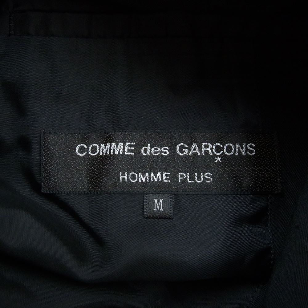 COMME des GARCONS HOMME PLUS コムデギャルソンオムプリュス 19SS PC-J059 クレイジースーツ期 異素材ドッキング 裾フェイクレザー切替 レイヤード テーラードジャケット ブラック系 M【中古】