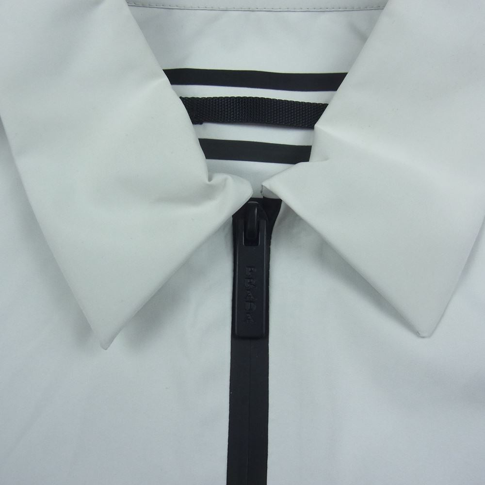 PRADA プラダ 21AW LR-LX071 BEYOND THE LINE リサイクル テクニカル 止水ジップ シェル ジャケット ホワイト系 M【中古】