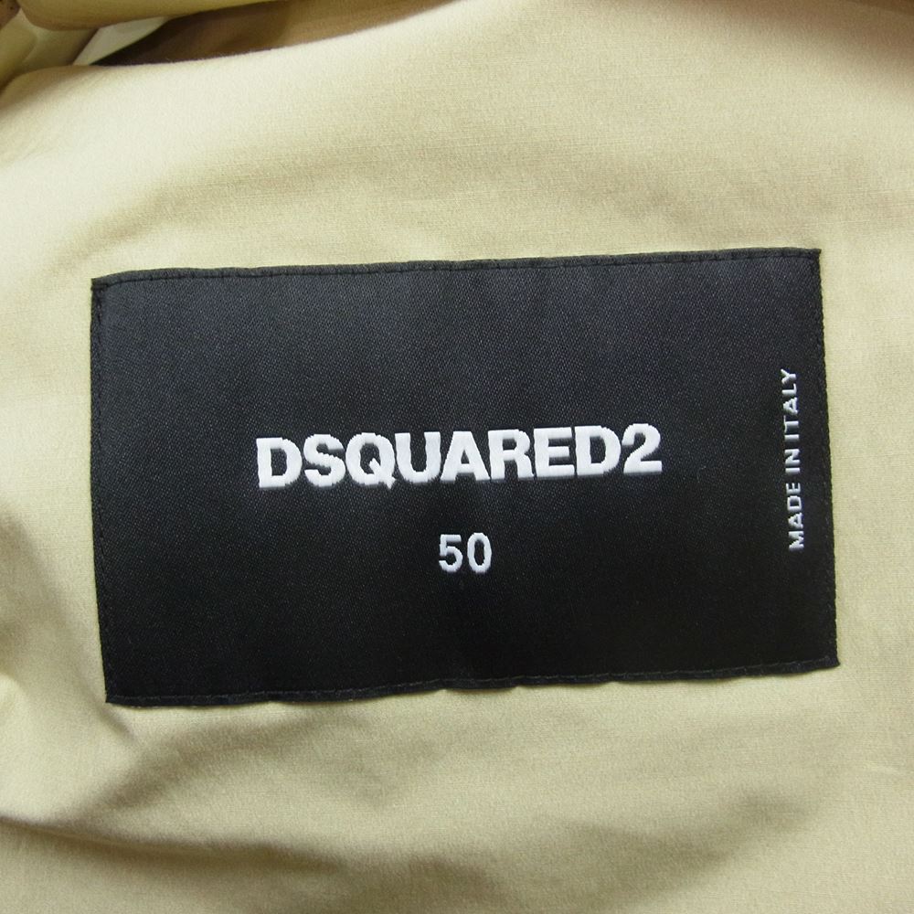 DSQUARED2 ディースクエアード 22SS S74AA0248 Street Art Trench Coat 総柄 グラフィックプリント ストリートアート トレンチ ステンカラーコート ベージュ系 50【中古】