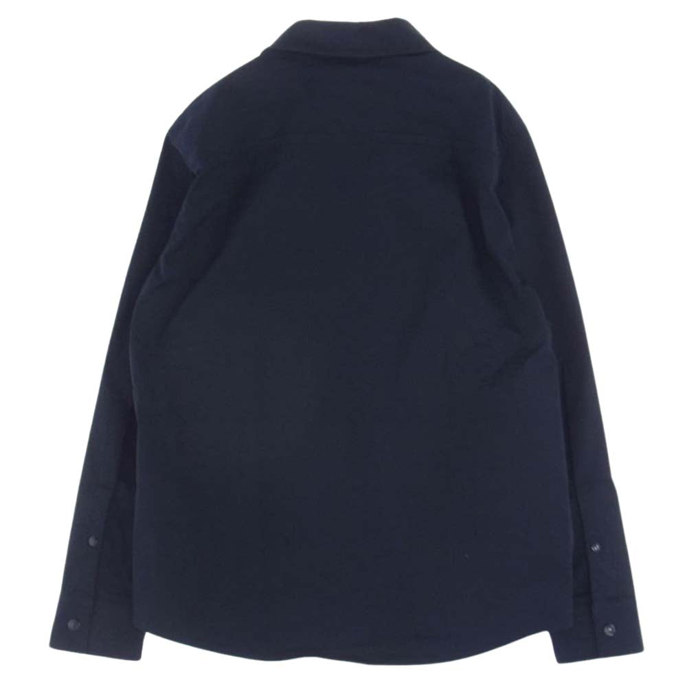 MONCLER モンクレール CAMICIA カミーチェ コットンギャバジン マグリアロゴ刺繍 フルジップ ジャケット ネイビー系 L【中古】