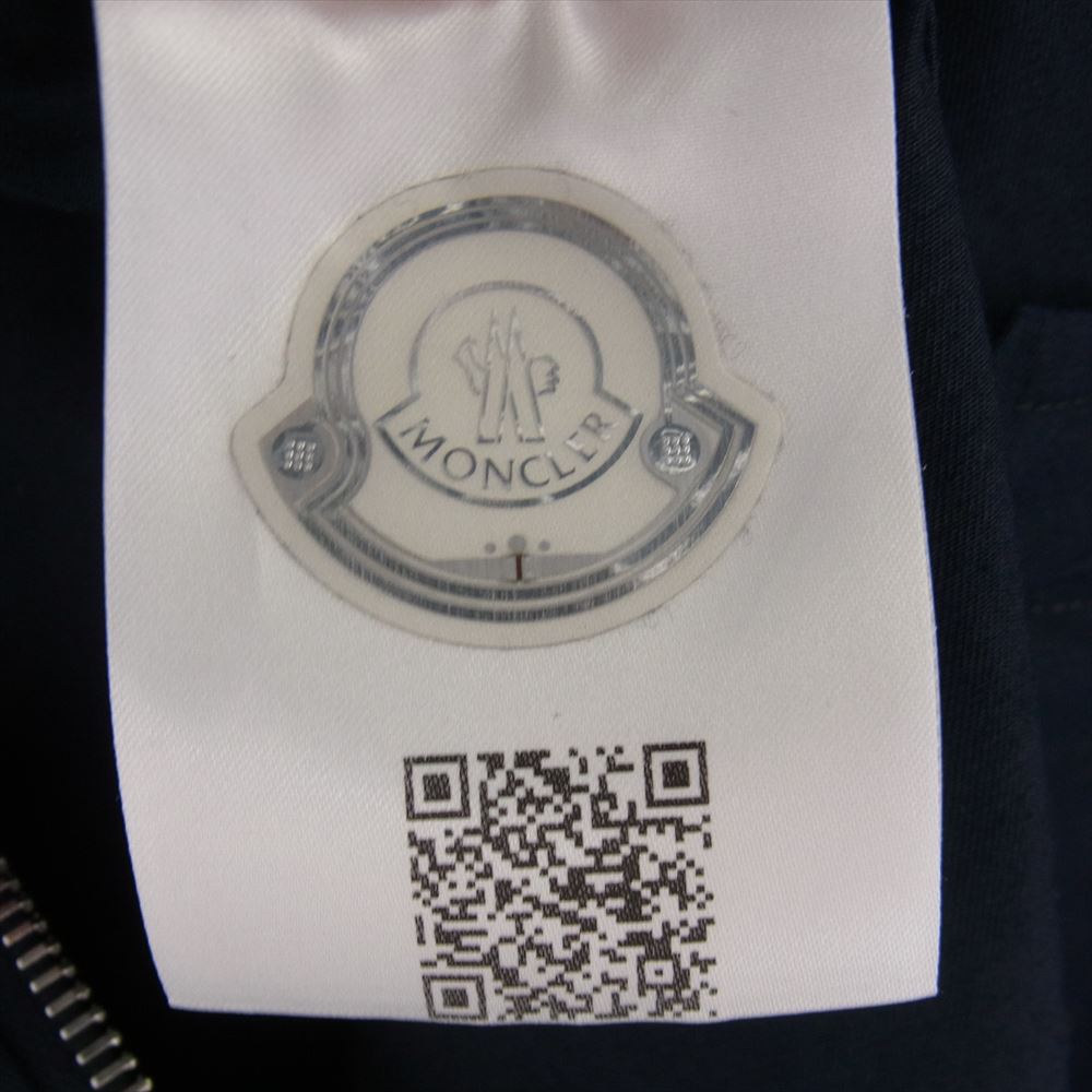 MONCLER モンクレール CAMICIA カミーチェ コットンギャバジン マグリアロゴ刺繍 フルジップ ジャケット ネイビー系 L【中古】