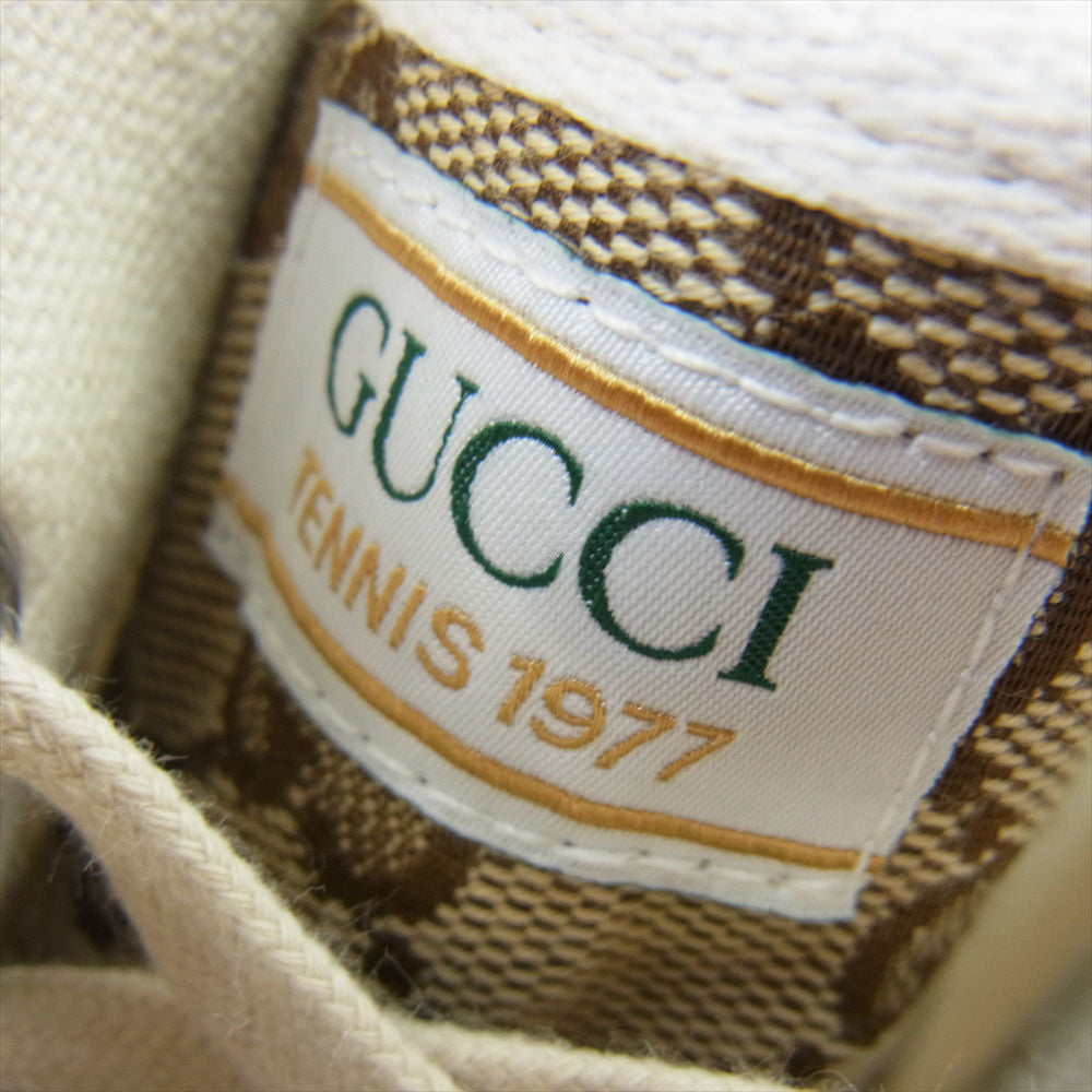 GUCCI グッチ 745999 GGキャンバス ハイカット スニーカー ブラウン系 8.5【中古】