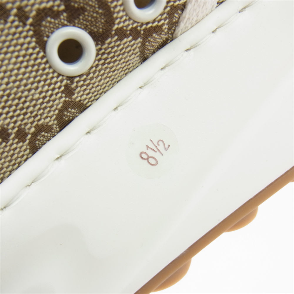 GUCCI グッチ 745999 GGキャンバス ハイカット スニーカー ブラウン系 8.5【中古】