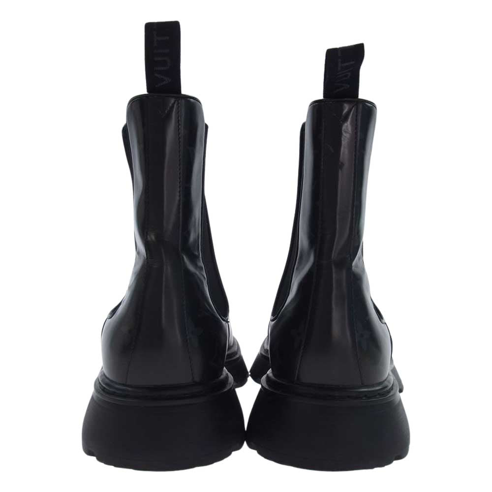 LOUIS VUITTON ルイ・ヴィトン 1A9FE3 LVボールド ライン アンクル モノグラム サイドゴア ブーツ ブラック系 8【中古】