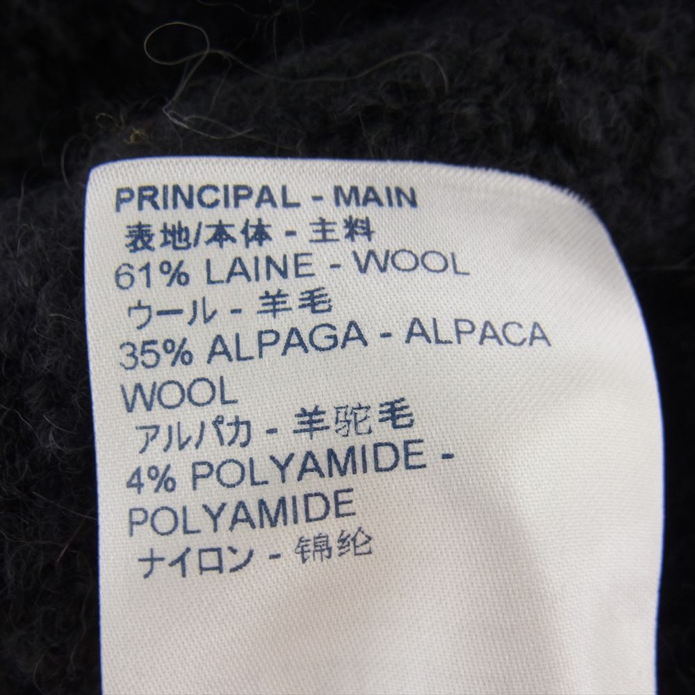 LOUIS VUITTON ルイ・ヴィトン 19AW 1A5CEK Embroidered Long Sleeve Oversized Fleece Jumper アルパカ混 ハーフジップ エンブロイダリー オーバーサイズ フリースジャケット ブラック系 ピンク系 L【中古】