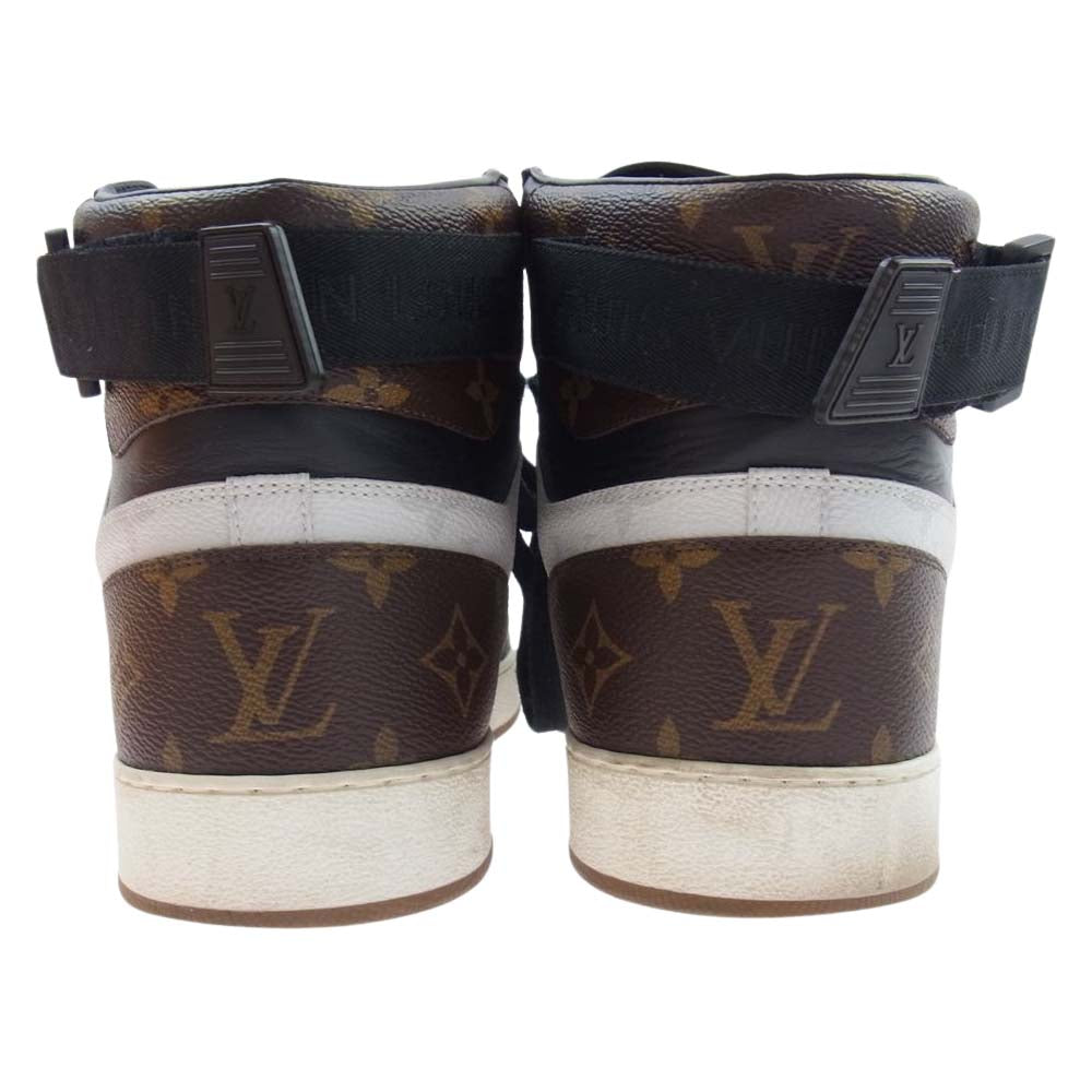 LOUIS VUITTON ルイ・ヴィトン 1A44VT リヴォリライン モノグラム切替 ハイカット スニーカー ブラウン系 ホワイト系 ブラック系 8.5インチ【中古】