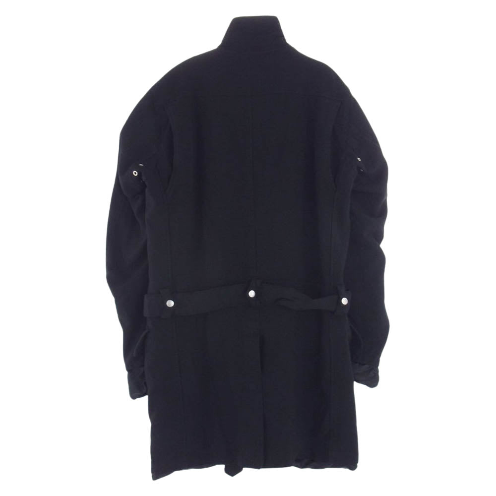 JUNYA WATANABE COMME des GARCONS MAN ジュンヤワタナベコムデギャルソンマン 23AW WL-C006 ポリエステル縮絨 ポリ縮 エステルサージ 製品加工 ライダース コート ブラック系 M【美品】【中古】
