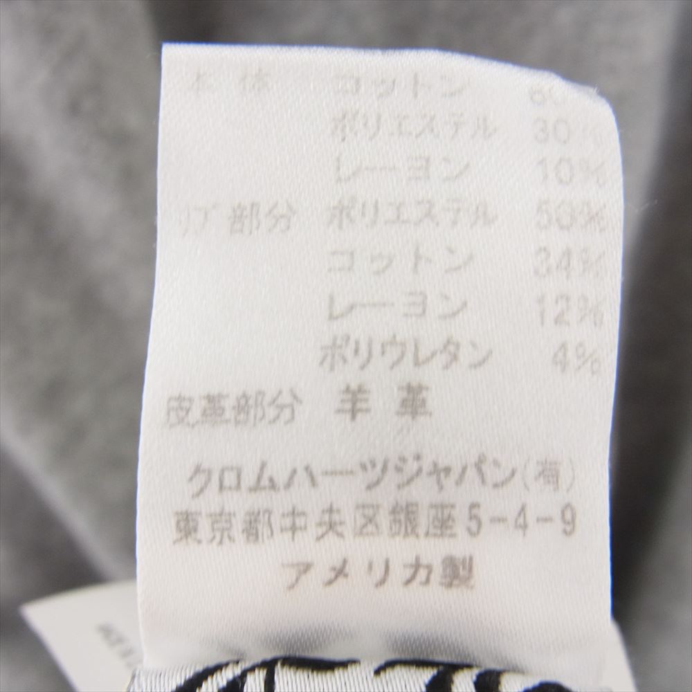 CHROME HEARTS クロムハーツ（原本無） 国内正規品 SWTSHRT GRP Y NOT-U-OVRSZD グループワイノット レザークロスパッチ オーバーサイズ スウェット トレーナー グレー系 XL【中古】