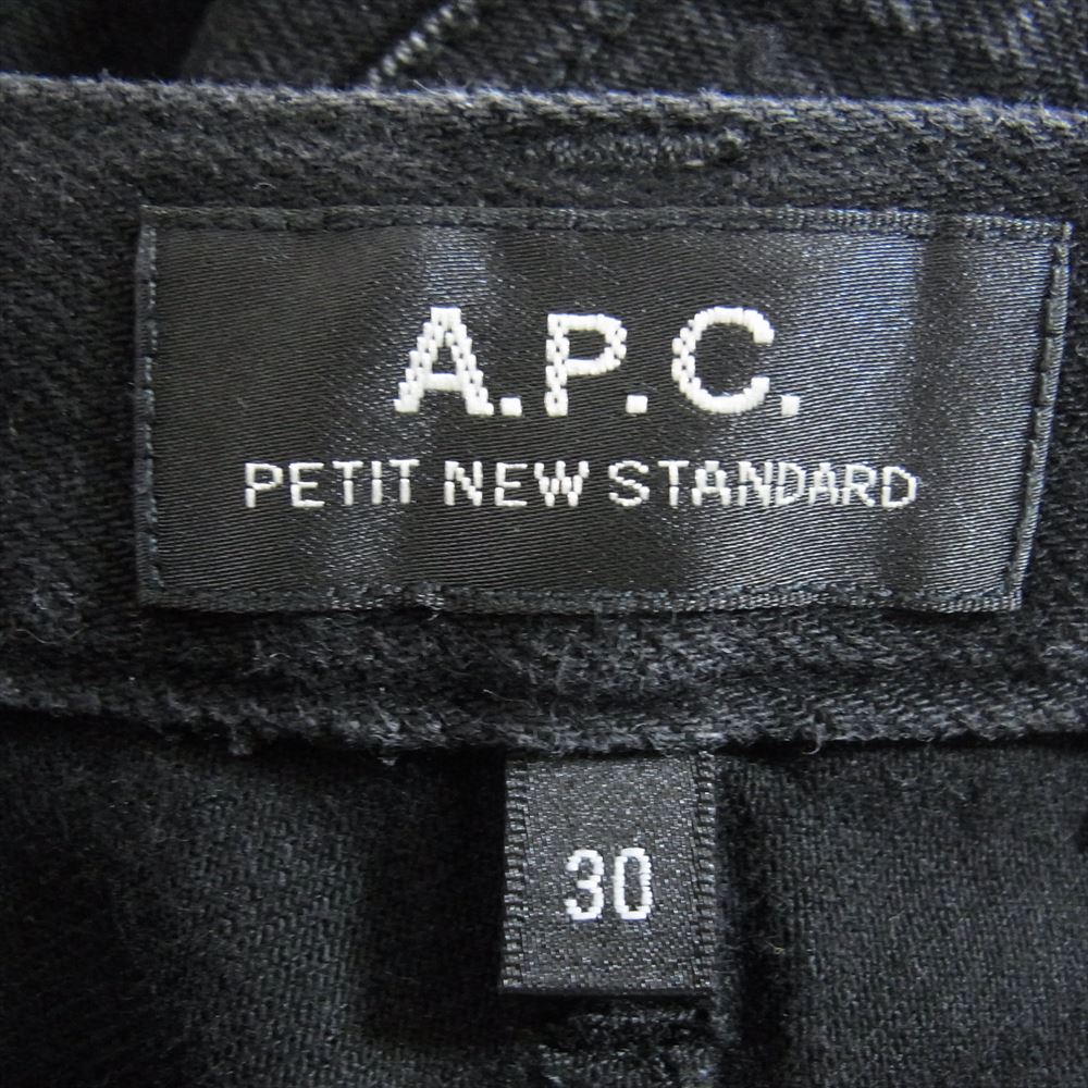 A.P.C. アーペーセー PETIT NEW STANDARD ストレッチ スキニー デニム パンツ ジーンズ ブラック系 30【中古】