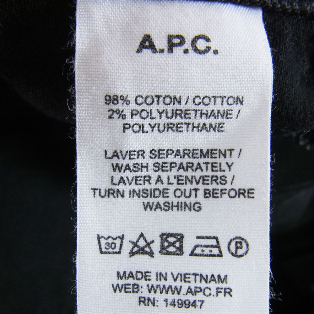 A.P.C. アーペーセー PETIT NEW STANDARD ストレッチ スキニー デニム パンツ ジーンズ ブラック系 30【中古】