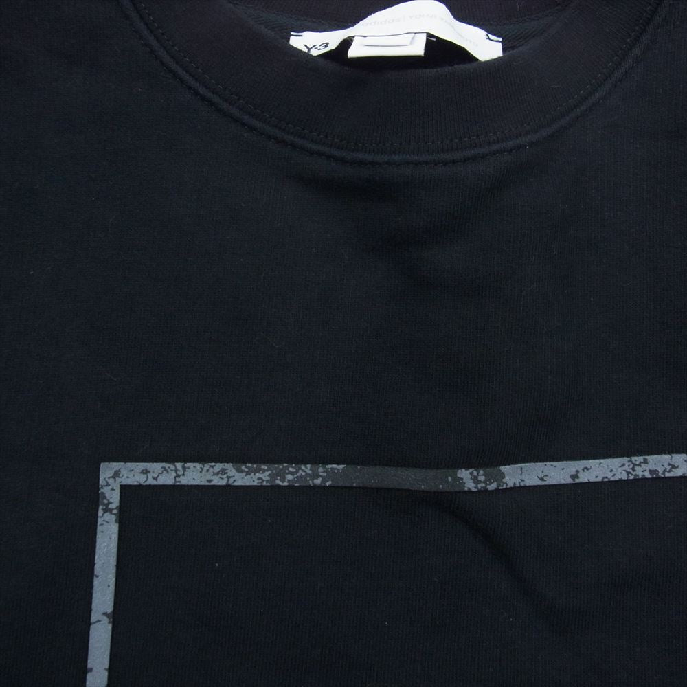 Y-3 Yohji Yamamoto ワイスリー ヨウジヤマモト ABW003 SQUARE LABEL GRAPHIC CREW SWEATSHIRT スクエア レーベル グラフィック クルー スウェット ブラック系 M【中古】