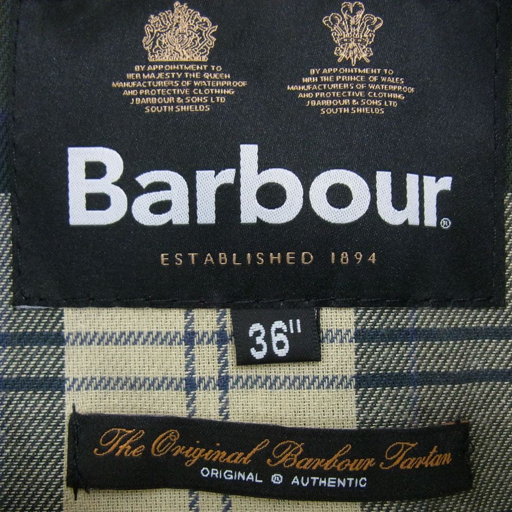 Barbour バブアー 222MCA0784 BEDALE SL 2LAYER ビデイル SL 2レイヤー ノンオイル ジャケット  カーキ系 36【美品】【中古】