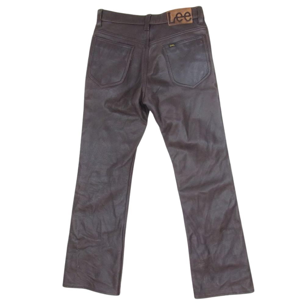 Lee リー LEATHER PANT レザー パンツ ブラウン系 30【中古】