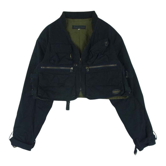 ハロルズギア B-2 A12 SHORT JACKET レディース ショート ジャケット 日本製 ブラック系 F【中古】