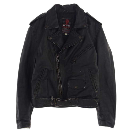 アールビーシー レザー ダブル ライダース ジャケット ブラック系 M【中古】