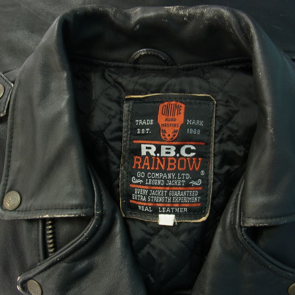 アールビーシー レザー ダブル ライダース ジャケット ブラック系 M【中古】