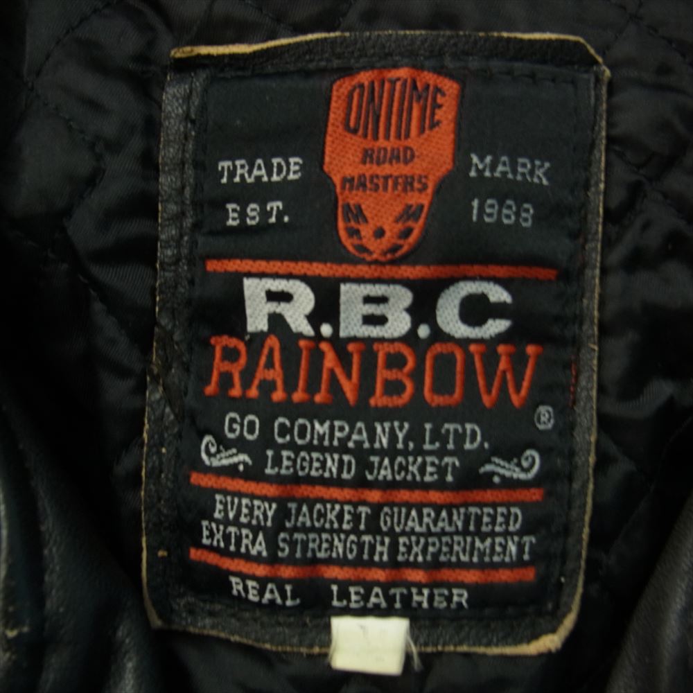 アールビーシー レザー ダブル ライダース ジャケット ブラック系 M【中古】