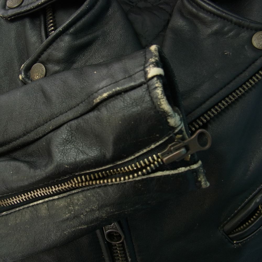 アールビーシー レザー ダブル ライダース ジャケット ブラック系 M【中古】