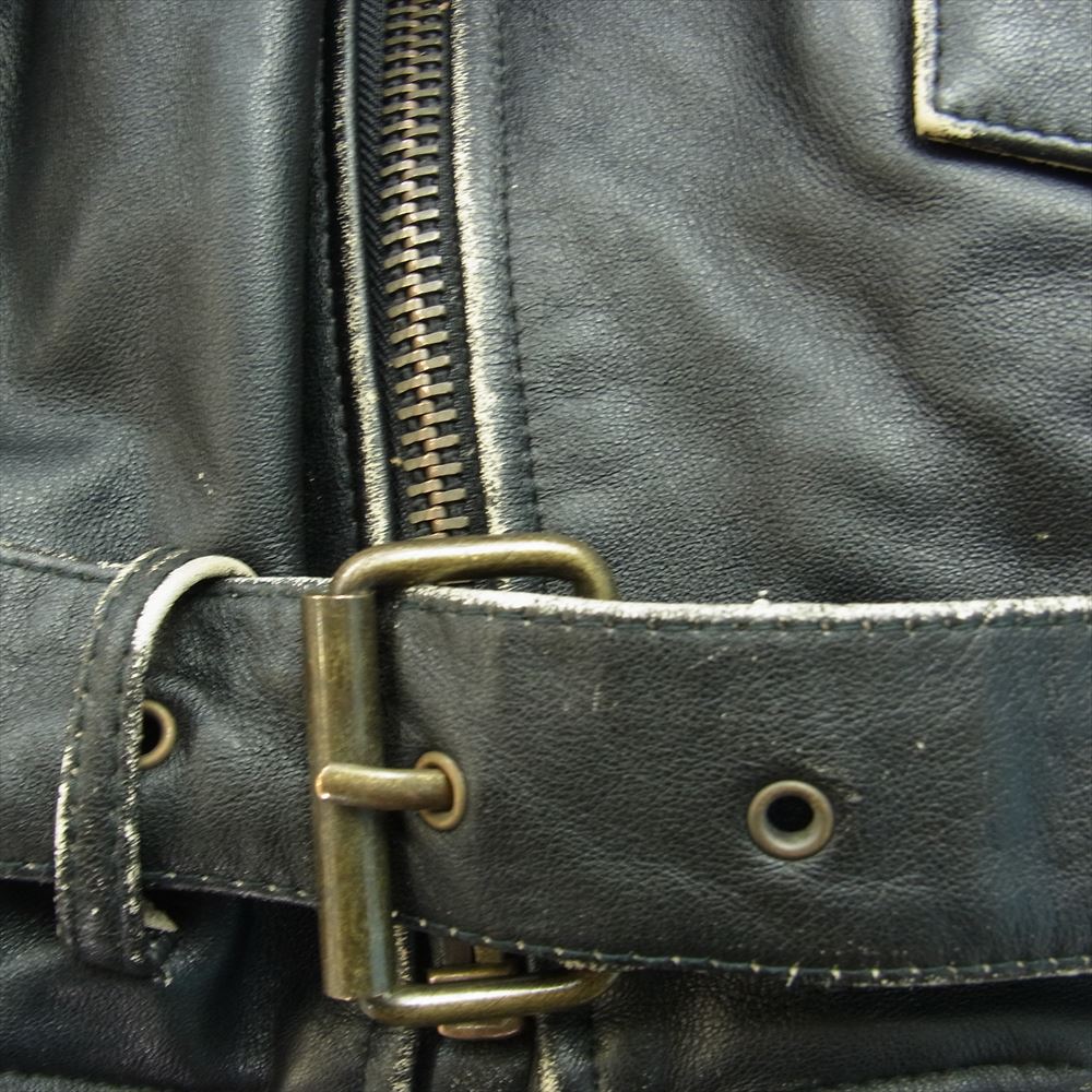 アールビーシー レザー ダブル ライダース ジャケット ブラック系 M【中古】