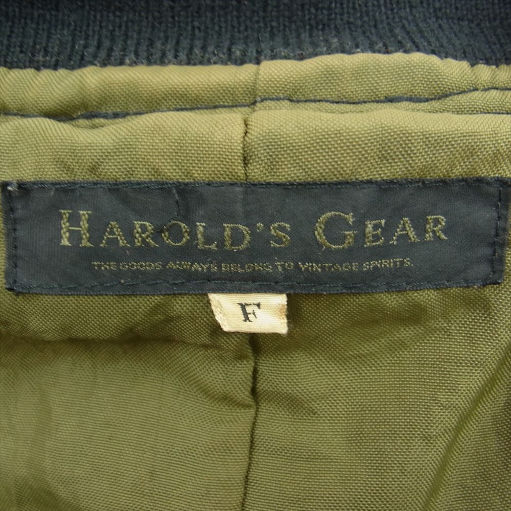 ハロルズギア LEATHER SHORT JACKET レディース レザー ショート ジャケット ブラック系 F【中古】