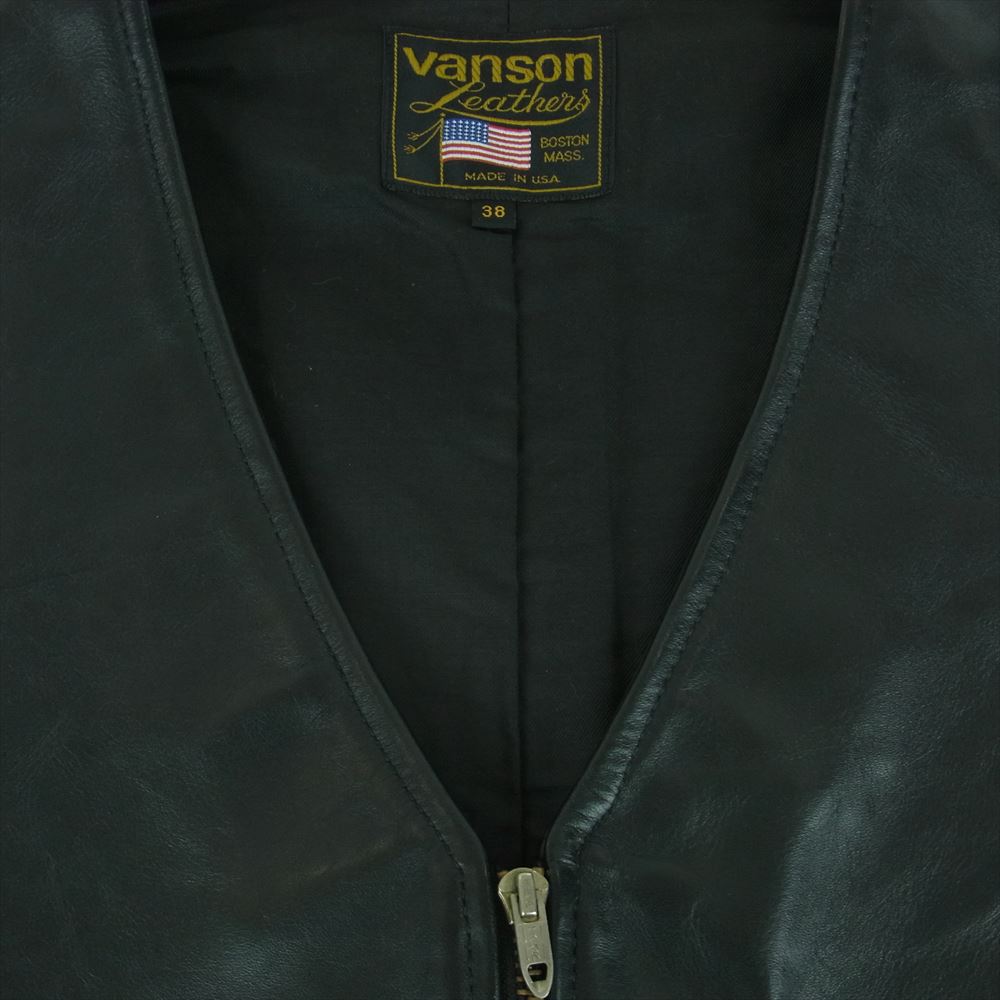 VANSON バンソン 90s VZ LEATHER VEST タロン ジップ レザー ベスト