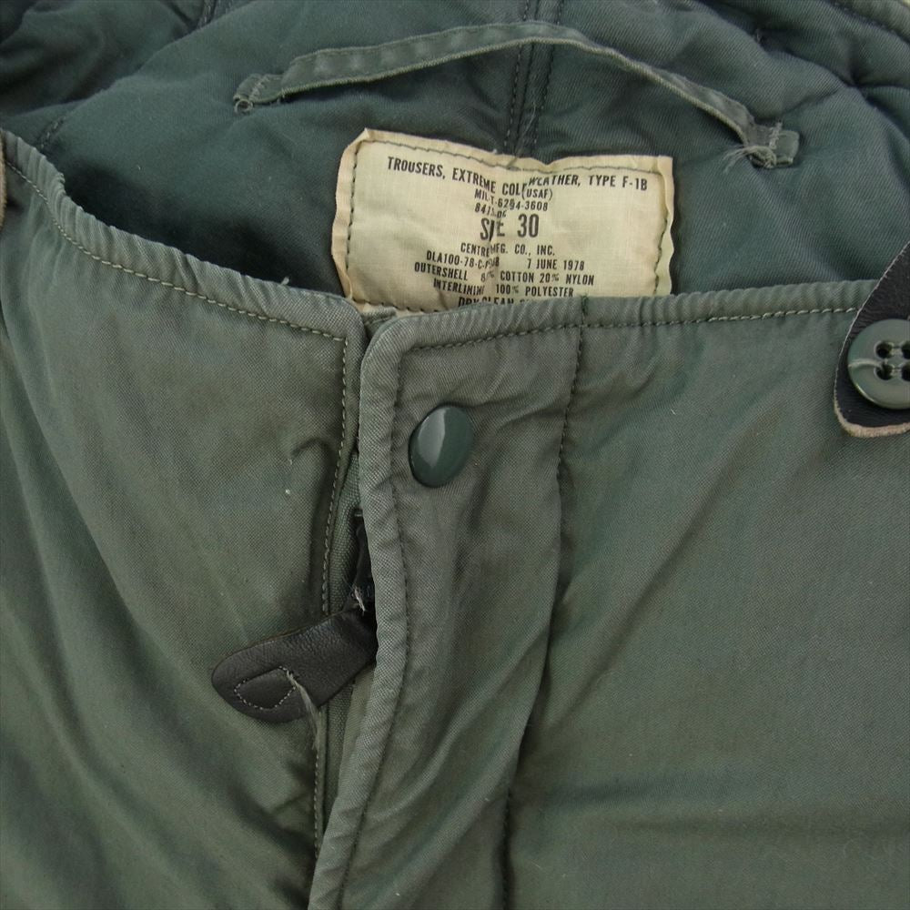 米空軍 ヴィンテージ 80s 実物 CENTRE MFG.CO,INC F-1B フライト パンツ カーキ系 30【中古】