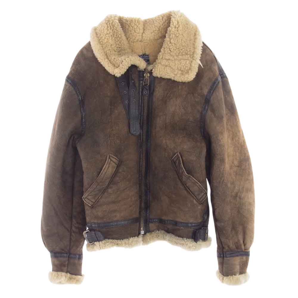 AVIREX アヴィレックス USA製 B-3 ムートン フライト ジャケット ブラウン系 40【中古】