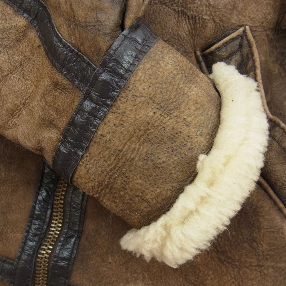 AVIREX アヴィレックス USA製 B-3 ムートン フライト ジャケット ブラウン系 40【中古】