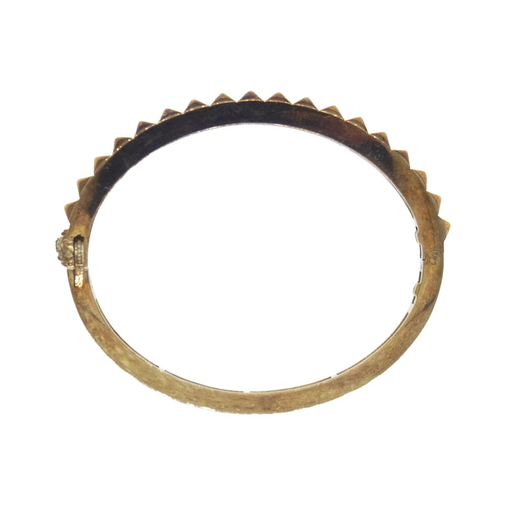 Justin Davis ジャスティンデイビス SBJ838 SUPERB STUDS クラウン スタッズ バングル ブレスレット ゴールド系【中古】