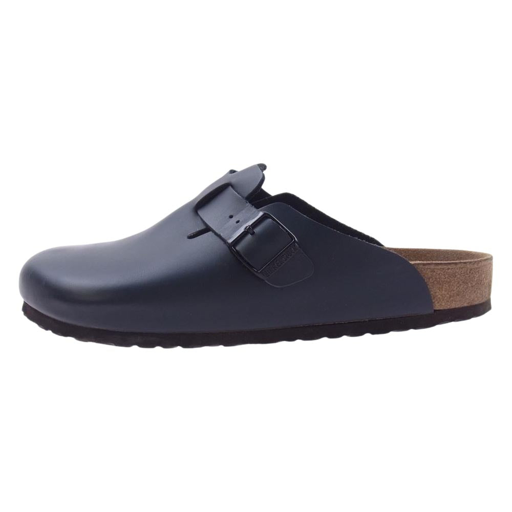 BIRKENSTOCK ビルケンシュトック BOSTON ボストン ネイビー レザー サンダル　 インディゴブルー系 44【中古】